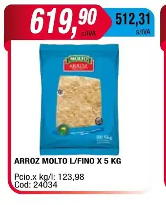 Maxiconsumo Arroz Molto L/Fino x 5 kg oferta