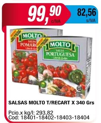 Maxiconsumo Salsas Molto T/Recart x 340 grs oferta