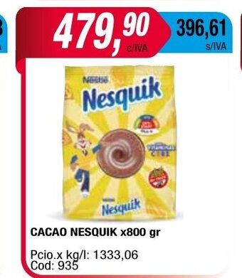 Maxiconsumo Cacao Nesquik x 800 gr oferta