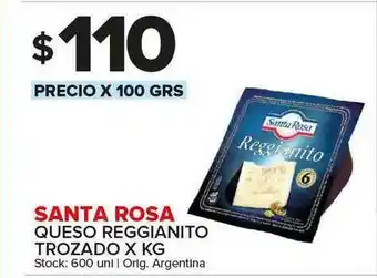 Carrefour Maxi Santa Rosa Queso Reggianito Trozado 100grs oferta