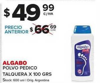 Carrefour Maxi Algabo Polvo Pedico Talquera X 100 Grs oferta