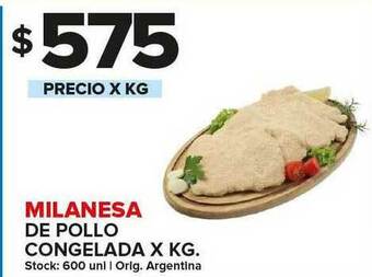 Carrefour Maxi Milanesa De Pollo Congelada X Kg oferta