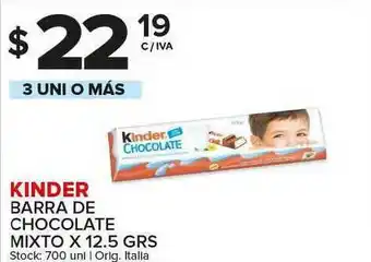 Carrefour Maxi Kinder Barra De Chocolate Mixto X 12.5 Grs oferta