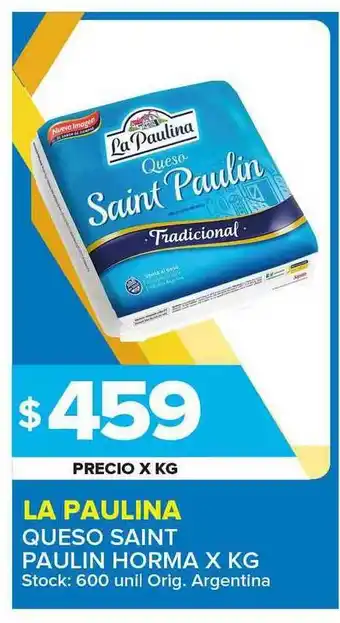 Carrefour Maxi La Paulina Queso Saint Paulin Horma X Kg oferta
