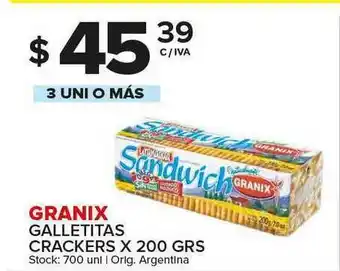 Carrefour Maxi Granix Galletitas Crackers X 200 Grs oferta