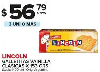 Carrefour Maxi Lincoln Galletitas Vainilla Clasicas X 153 Grs oferta