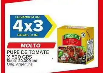 Carrefour Maxi Molto Pure De Tomate X 520 Grs oferta