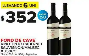 Carrefour Maxi Fond De Cave Vino Tinto Cabernet Sauvignon-Malbec X 750 CC oferta