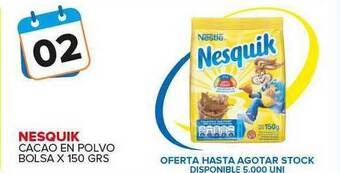 Carrefour Maxi Nesquik Cacao En Polvo Bolsa X 150 Grs oferta