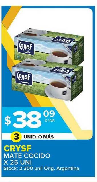 Carrefour Maxi Crysf Mate Cocido X 25 Uni oferta