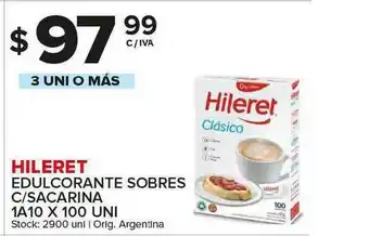 Carrefour Maxi Hileret Edulcorante Sobres C/Sacarina 1A10 X 100 Uni oferta