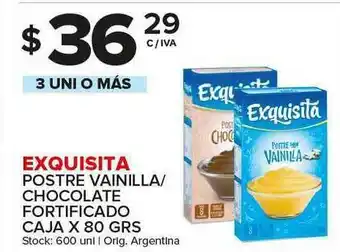 Carrefour Maxi Exquisita Postre Vainilla/ Chocolate Fortificado Caja X 80 Grs oferta