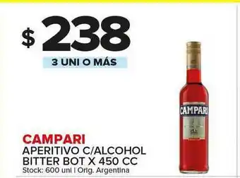 Carrefour Maxi Campari Aperitivo C/Alcohol Bitter Bot X 450 Cc oferta