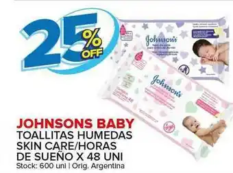 Carrefour Maxi Johnsons Baby Toallitas Humedas Skin Care-Horas De Sueño x 48un oferta