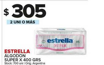Carrefour Maxi Estrella Algodon Super x 400grs oferta