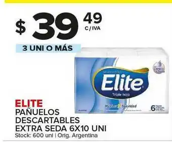 Elite Pañuelos Descartables Extra Seda 6x10un