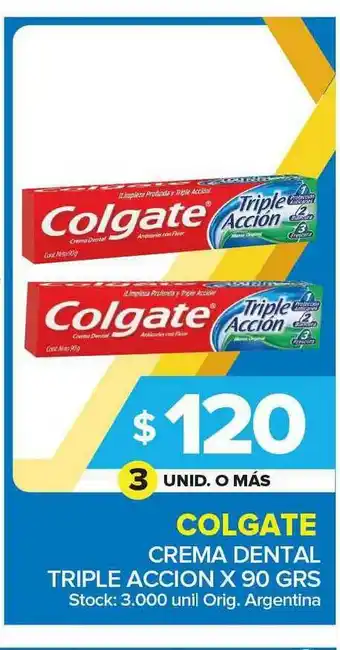 Carrefour Maxi Colgate Crema Dental Triple Accion x 90grs oferta