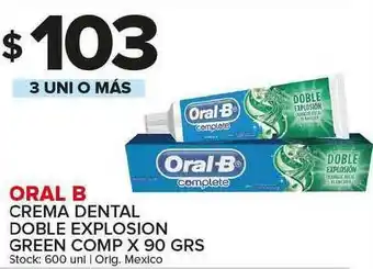 Carrefour Maxi Oral B Crema Dental Doble Explosion Green Comp x 90grs oferta