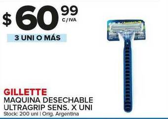 Carrefour Maxi Gillette Maquina Desechable Ultragrip Sens x uni oferta