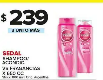 Carrefour Maxi Sedal Shampoo/Acondic. VS Fragancias x 650cc oferta