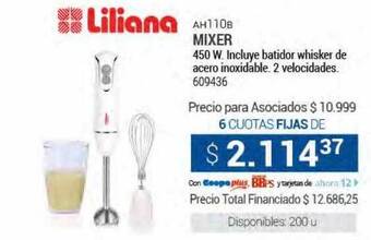 Cooperativa Obrera Mixer liliana oferta