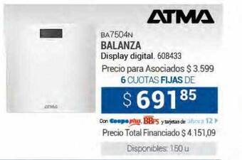 Cooperativa Obrera Atma balanza oferta