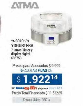 Cooperativa Obrera Yogurtera atma oferta
