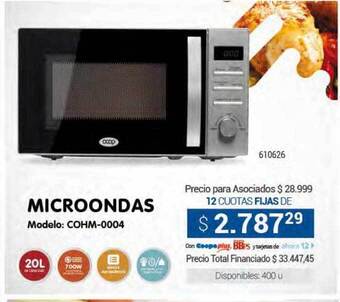 Cooperativa Obrera Microondas oferta