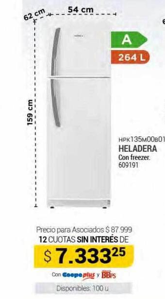 Cooperativa Obrera Heladera oferta