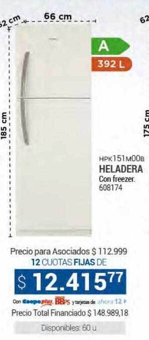 Cooperativa Obrera Heladera oferta