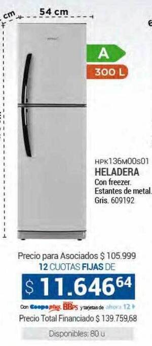 Cooperativa Obrera Heladera oferta