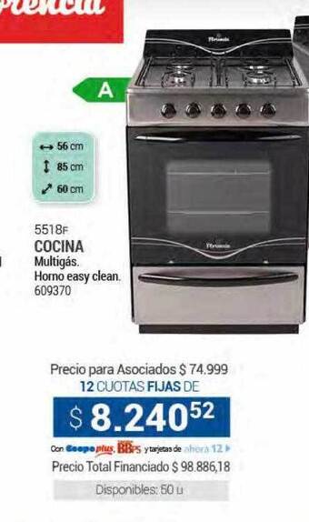 Cooperativa Obrera Florencia cocina oferta