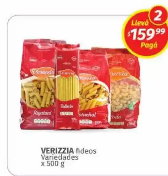 Arcoiris Supermercados Verizzia fideos variedades oferta