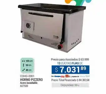 Cooperativa Obrera Horno pizzero oferta