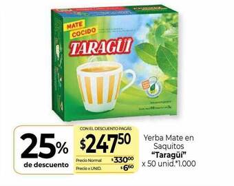 La Anonima Yerba mate en saquitos oferta
