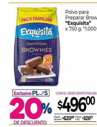 La Anonima Polvo para preparar brownies oferta