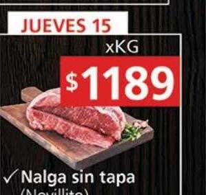 Supermercados Aiello Nalga sin tapa oferta