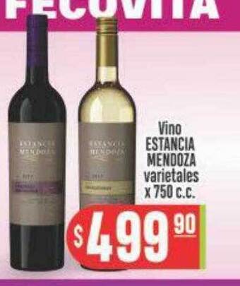 Supermercados Caracol Vino estancia mendoza varietales oferta