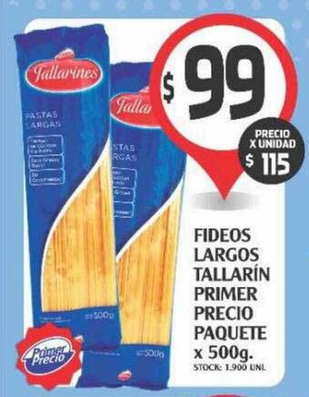 Supermercados Malambo Fideos largos tallarin primer precio paquete oferta