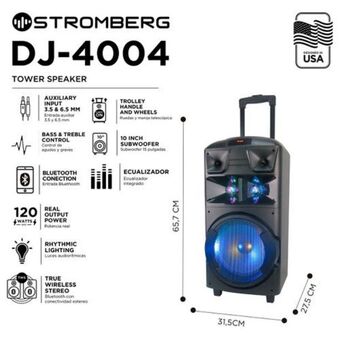Cetrogar Sistema portátil bt stromberg dj 4004 120w oferta