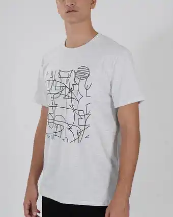 Sonder Remera clásica de algodón banco melange oferta