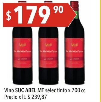 Hergo Vino Suc Abel Mt Selec Tinto x 700 cc oferta