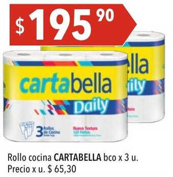 Hergo Rollo Cocina Cartabella bco x 3 u oferta