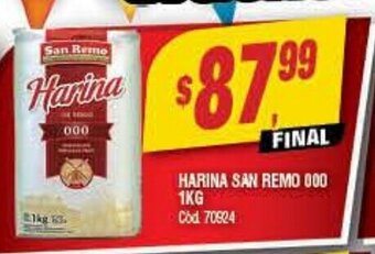 Supermercados Yaguar Harina San Remo 000 1 Kg oferta
