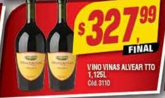 Supermercados Yaguar Vino Vinas Alvear Tto 1.125l oferta