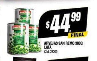 Supermercados Yaguar Arvejas San Remo 300g Lata oferta