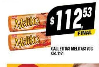 Supermercados Yaguar Galletitas Melitas 170g oferta