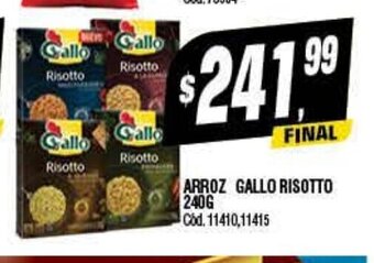 Supermercados Yaguar Arroz Gallo Risotto 240g oferta