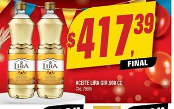 Supermercados Yaguar Aceite Lira Gir. 900cc oferta