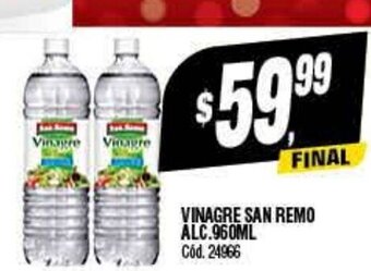 Supermercados Yaguar Vinagre San Remo Alc. 960ml oferta